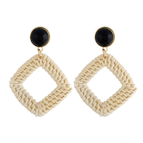 Bamboo Vine Handmade Woven Earrings Bosomia Style Earrings, E2002-1 Ear Hook Circle, E2002-2 Black Frame, E2002-3 Yellow Frame, E2002-4 Blue Frame, E2002-5 Knock Pattern Circle, E2002-6 Knock Pattern Deep Cake, E2002-7 Knock Pattern Water Drop         ...