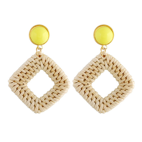 Bamboo Vine Handmade Woven Earrings Bosomia Style Earrings, E2002-1 Ear Hook Circle, E2002-2 Black Frame, E2002-3 Yellow Frame, E2002-4 Blue Frame, E2002-5 Knock Pattern Circle, E2002-6 Knock Pattern Deep Cake, E2002-7 Knock Pattern Water Drop         ...