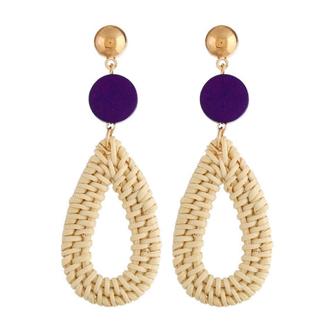 Bamboo Vine Handmade Woven Earrings Bosomia Style Earrings, E2002-1 Ear Hook Circle, E2002-2 Black Frame, E2002-3 Yellow Frame, E2002-4 Blue Frame, E2002-5 Knock Pattern Circle, E2002-6 Knock Pattern Deep Cake, E2002-7 Knock Pattern Water Drop         ...