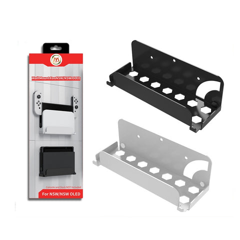 For Switch OLED Game Console JYS Wall Hanging Holder Bracket, Iron Black