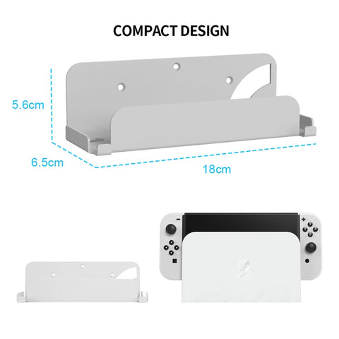 For Switch OLED Game Console JYS Wall Hanging Holder Bracket, Iron Black
