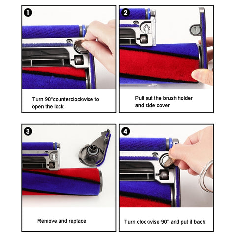 For Dyson V7 V8 V10 V11 Vacuum Cleaner Soft Velvet Suction Head Side Cover, For Dyson V7 V8 V10 V11 V15, For Dyson Slim Light Version
