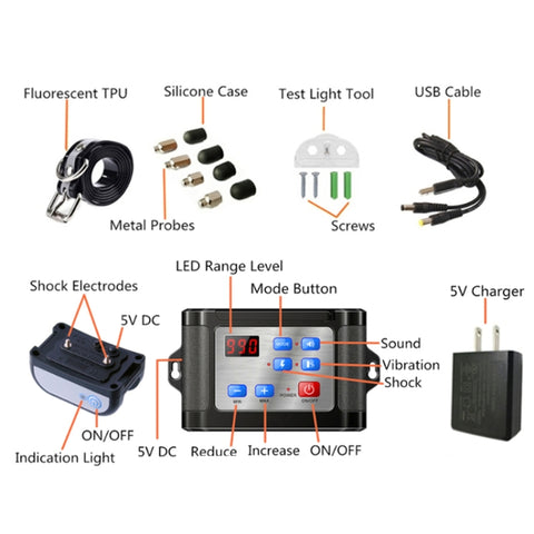 Outdoor Wireless Electronic Pet Fence Night Reflective Collar, Specification:, One for One, One for Two, One for  Three