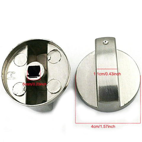 2pcs  6mm Cooker Hob Knobs Gas Stove Knobs Control Switch, 2pcs 6mm Round