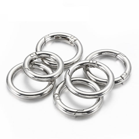 20pcs Zinc Alloy Spring Ring Metal Open Bag Webbing Keychain, 3 Points Silver, 4 Points Silver, 3 Points Light Gold, 1 inch Light Gold, 3 Point Black, 1 inch Black, 1 inch Silver, 4 Points Black, Inch 2 Light Gold, Inch 2 Silver, 5 Points Light Gold   ...