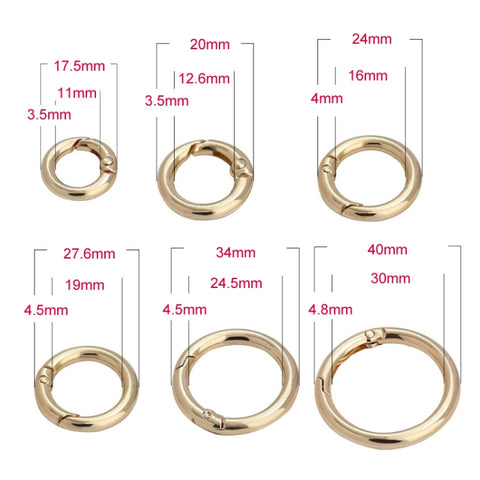 20pcs Zinc Alloy Spring Ring Metal Open Bag Webbing Keychain, 3 Points Silver, 4 Points Silver, 3 Points Light Gold, 1 inch Light Gold, 3 Point Black, 1 inch Black, 1 inch Silver, 4 Points Black, Inch 2 Light Gold, Inch 2 Silver, 5 Points Light Gold   ...
