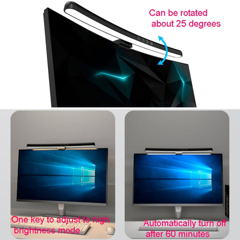 Laptop Curved Screen Hanging Lamp Computer Desk Light, Curved Without RGB Backlight, Curved With RGB Backlight