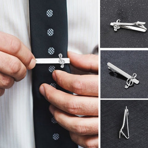 Men Business Formal Wedding Tie Clips, Color: Gold Trumpet, Gold Ship, Gold Trumpet, Gold Treble Symbol, Gold Aircraft, Silver Black, Red Trapezoidal, Red S Shape, Black S Shaped, Silver Treble Symbol, Silver Golf, Silver Wings, Gold Wings             ...