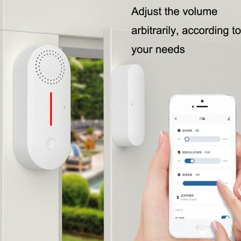 Tuya WiFi Sound And Light Door Magnetic Doors Windows Alarm Scene Linkage APP Reminder, Sound And Light Door Magnetic Sensor