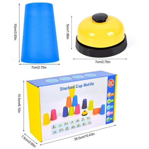 Mixed Colors Quick Stack Cups Speed Training Sports Stacking Cups With Card,Spec:, Single Person, Double  Person