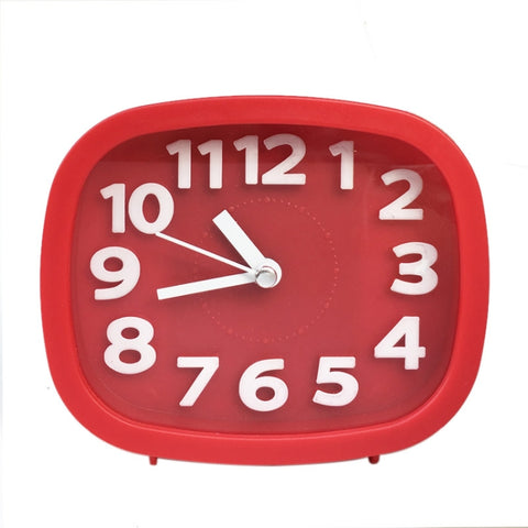 Square Candy Color Stereo Digital Silent Alarm Clock Children Student Alarm Clock, Square (Red), Square (Green), Square (Blue), Square (Black), Square (Pink)