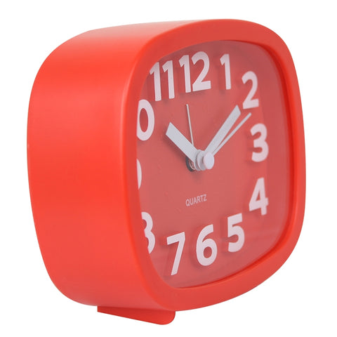 Square Candy Color Stereo Digital Silent Alarm Clock Children Student Alarm Clock, Square (Red), Square (Green), Square (Blue), Square (Black), Square (Pink)