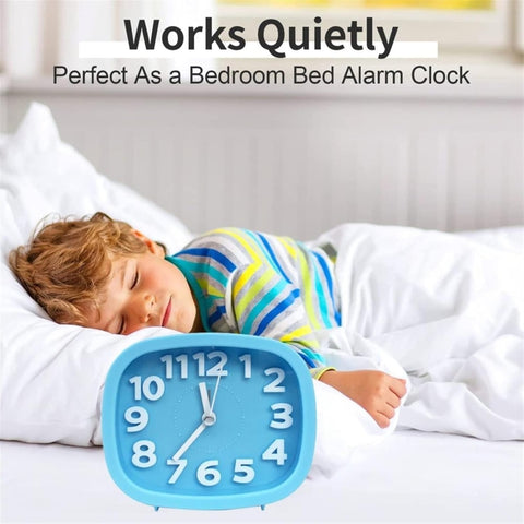 Square Candy Color Stereo Digital Silent Alarm Clock Children Student Alarm Clock, Square (Red), Square (Green), Square (Blue), Square (Black), Square (Pink)