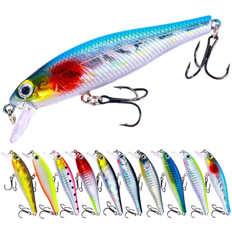 HENGJIA MI160 8.8cm 9g Floating Water Minno Fake Bait, 1, 2, 3, 4, 5, 6, 7, 8, 9, 10, 10 Colors, 10 Color Boxed