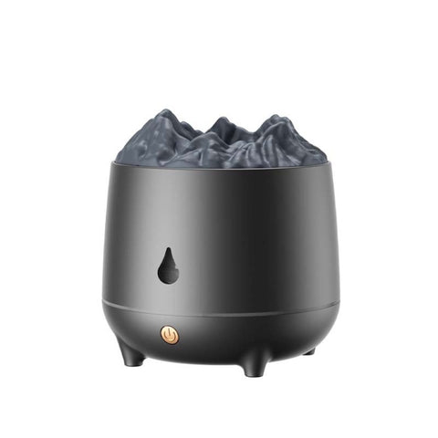 HS01 Simulation Flame Humidifier Home Aromatherapy Machine With Night Light, Simulation Flame (White), Simulation Flame (Black)