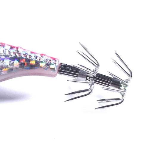 HENGJIA SJB012 Night Light Simulation Shrimp Squid Needle Sea Fishing Fake Bait, SJB012 (10 Colors Bagged)