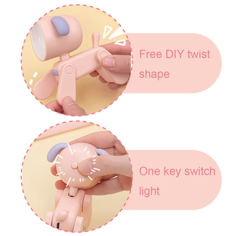 Rechargeable DIY Cartoon Night Light Desktop Ornament Mini Table Lamp