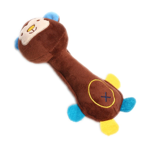 Dog Toys Plush Sound Toys Bite Resistant Teething Dog Supplies, Monkey, Pig, Deer