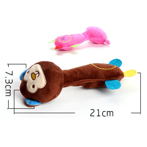 Dog Toys Plush Sound Toys Bite Resistant Teething Dog Supplies, Monkey, Pig, Deer
