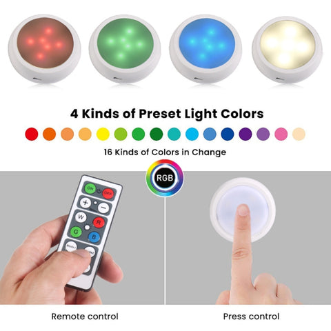 Ambience Pat Light Bedside Eye Protection Night Light, White Light Battery, RGBW Color Light Battery, RGBW Color Light Charging