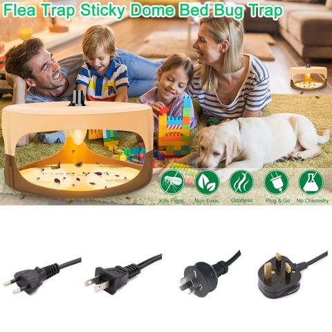 SK111 Pet Household Flea Lamp Flea Sticky Trapper Flea Capture Device, 2pcs US Plug, 2pcs EU Plug, 2pcs UK Plug, 2pcs AU Plug