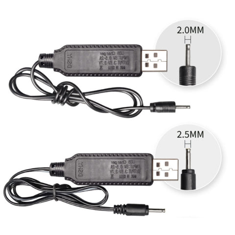 10pcs 3.7V IC Circuit Protection Lithium Battery USB Straight Head Charging Cable, 2.0mm, 2.5mm, 3.5mm, 5.5mm