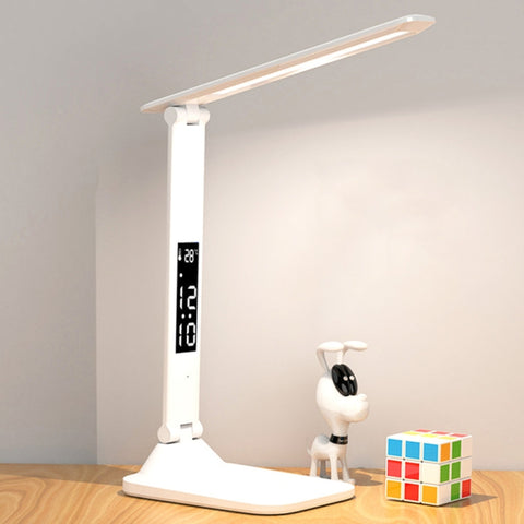 LED Intelligent Digital Display Foldable Desk Lamp, Style:, USB Straight Plug, Charging 2000mAh, Charging 3200mAh, Double Head USB Straight Plug, Double Head Charging 2000mAh, Double Head Charging 3200mAh