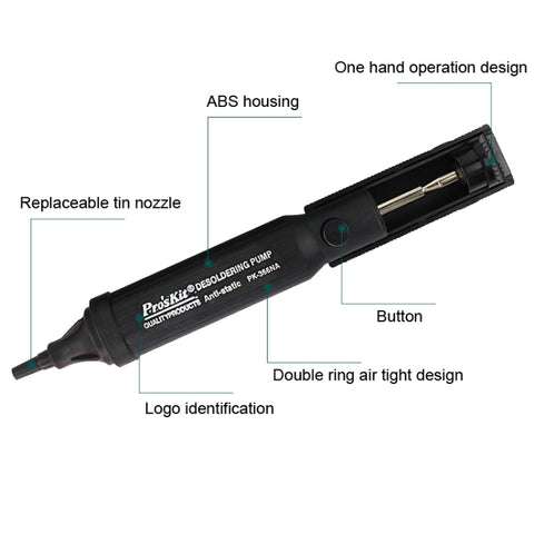 Anti-Static Powerful Tin Suction, 8PK-366N-G, 8PK-366NA