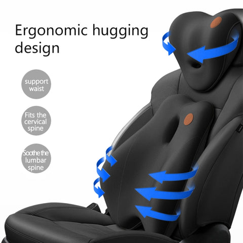 SR-21 Car Lumbar Cushion Headrest Seat Memory Foam Accessories, Style:, Ordinary Headrest (Black), Ordinary Headrest (Gray), Ordinary Headrest (Brown), Massage Headrest (Black), Massage Headrest (Gray), Massage Headrest (Brown)                         ...