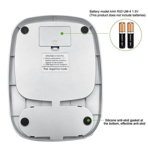 Small Multifunctional Kitchen High Precision Electronic Scale LCD Digital Display Food Scale, 3kg/ 0.1g, 5kg/ 0.1g, 10kg/ 1g