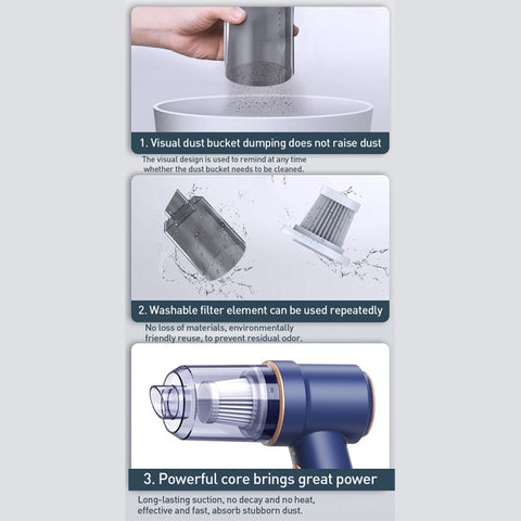 Small Wireless Charging Car Vacuum Cleaner Handheld High Power Vacuum Cleaner, 117C-Blue, 117CD-Blue, 117CG-Blue, 117C-Black, 117CD-Black, 117CG-Black, 117C-White, 117CD-White