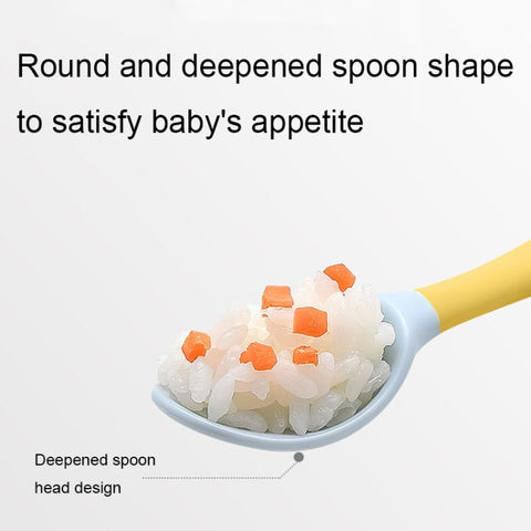 Children Eating Training Tableware Baby Bendable Silicone Soft Spoon, Green, Pink, Yellow, Purple, Boxed Green, Boxed Pink, Boxed Yellow, Boxed Purple