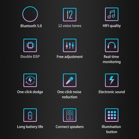 NC-A1 Bluetooth 5.0 Sound Card 12 Kinds Of Sound Effects Support Real-Time Monitoring, NC-A1