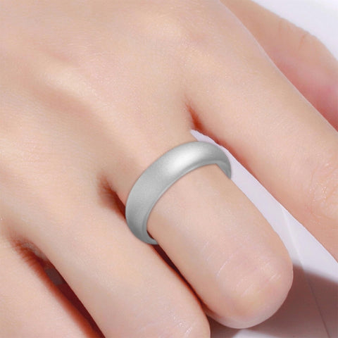 SH100 5.7mm Wide Silicone Ring Glitter Couple Ring, No.8, No.9, No.10
