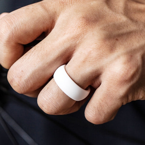 SiR013 8.7mm Curved Outdoor Sports Silicone Ring, No.7, No.8, No.9, No.10