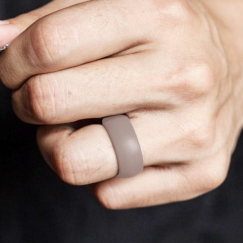 SiR013 8.7mm Curved Outdoor Sports Silicone Ring, No.7, No.8, No.9, No.10