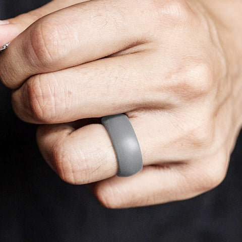 SiR013 8.7mm Curved Outdoor Sports Silicone Ring, No.7, No.8, No.9, No.10