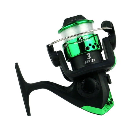 YUMOSHI JL200 Spinning Reel With Line, With Line(Electroplated Blue), With Line(Electroplated Yellow), With Line(Electroplated Red), With Line(Electroplated Silver), With Line(Electroplated Green)