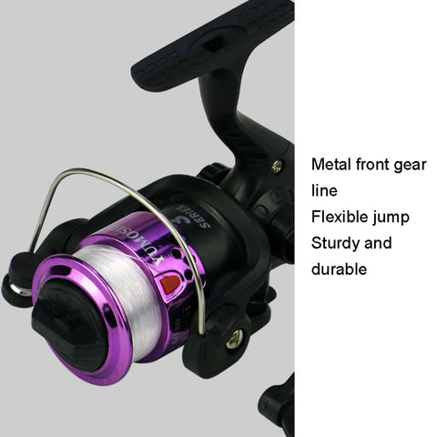 YUMOSHI JL200 Spinning Reel With Line, With Line(Electroplated Blue), With Line(Electroplated Yellow), With Line(Electroplated Red), With Line(Electroplated Silver), With Line(Electroplated Green)