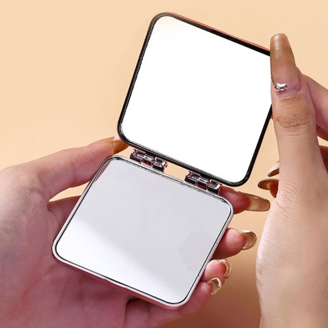 Desktop Mini Electroplating Makeup Double-sided Mirror For Ladies, Mirror (Beige), Mirror (Purple), Mirror (Silver)