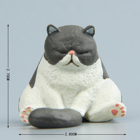 Warm Series Sitting Sleepy Zoo Figure Fridge Magnets, Fat Cat, Hedgehog, Brown Bear, Pug dog