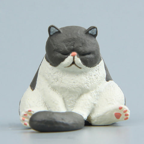Warm Series Sitting Sleepy Zoo Figure Fridge Magnets, Fat Cat, Hedgehog, Brown Bear, Pug dog
