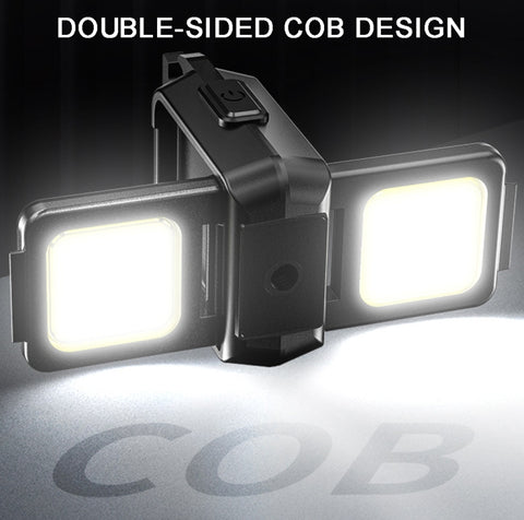 Double Sided COB Flashlight Mini Keychain Light Camping Light, Without Stand, With Stand