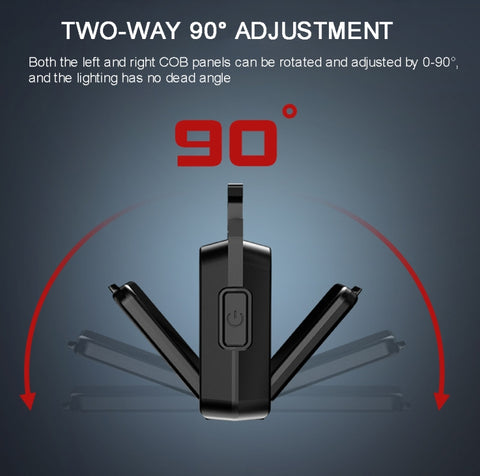 Double Sided COB Flashlight Mini Keychain Light Camping Light, Without Stand, With Stand
