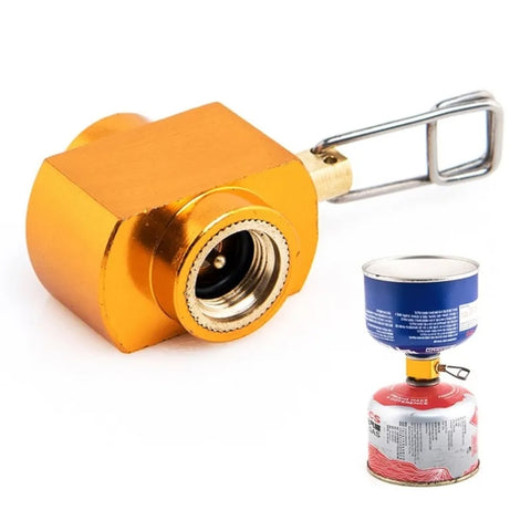 Outdoor Camping Gas Tank Refill Converter Connector Adjustable Gas Cartridge Refill Valve Adapter, Camping Gas Tank Refill Converter
