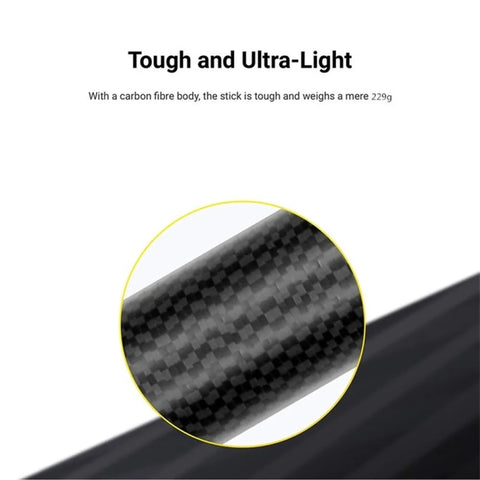 Carbon Fiber Extended Monopod Invisible Selfie Stick for DJI, Insta360, GoPro and Other Action Cameras, 1.5m, 3m, 5m