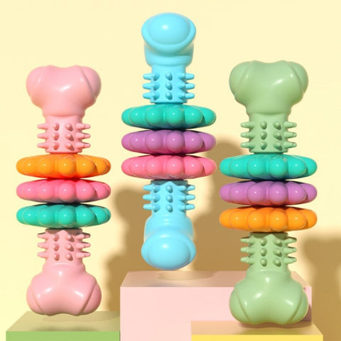 BG5056 TPR Pet Chewing Toys Bone Shape Dog Teething Stick, BG5056 (Blue), BG5056 (Pink), BG5056 ( Green)