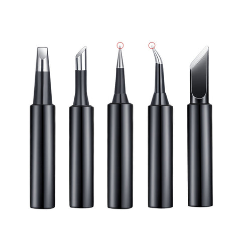 5-in-1 Universal 936 Soldering Station Solder Iron Welding Tip Head Set, Black, Class A Black