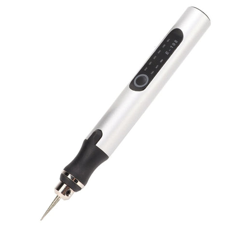 E108 59pcs/set Wireless Portable USB Rechargeable Mini Electric Drill Pen, Silver, Rose Gold