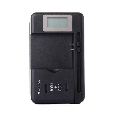 SS-5 Universal Cell Phone Battery Charger With USB Output & LCD Display, US Plug, 600A/1250mA